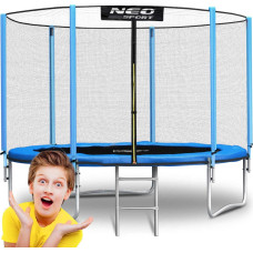Neo-Sport Dārza batuts 6 pēdas/183 cm ar āra tīklu un kāpnēm