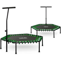 Neo-Sport Fitnesa batuts ar rokturi 127 cm - sešstūrains zaļš