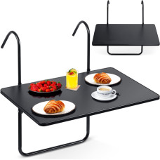 Sofotel Izturīgs balkona galds 60x43cm saliekams SO-982 melns