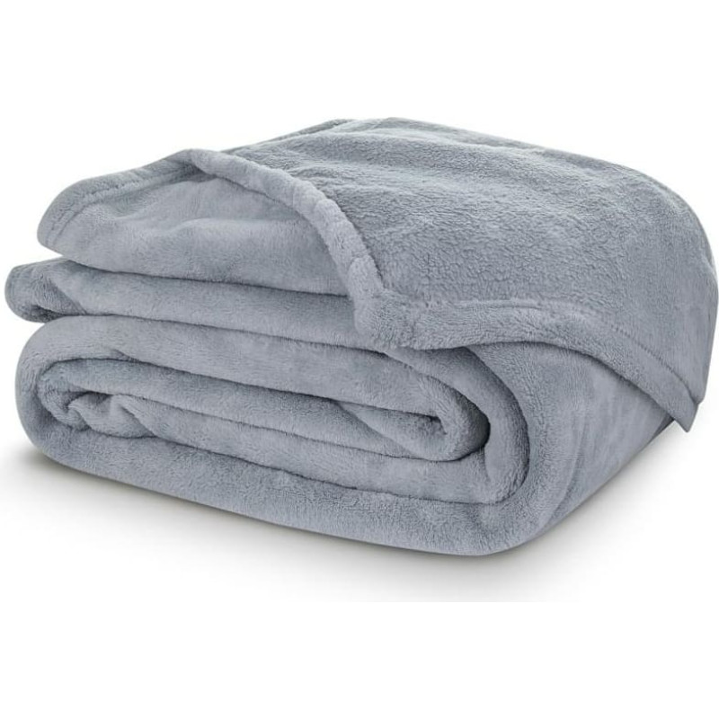 Mikrošķiedras pleds, 150x200, koraļļu pelēks, C24