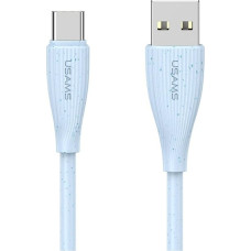 Kabel USAMS Green Series SJ714 18W 3A    USB-A do USB-C 1m niebieski