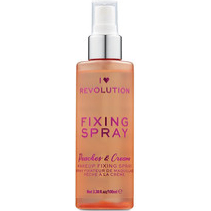 Makeup Revolution Fixing Spray Peaches & Cream - Peach and whipped cream fixative spray