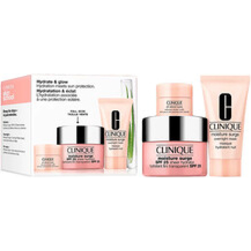Clinique Hydration & Glow Set - Gift set of hydrating skincare.