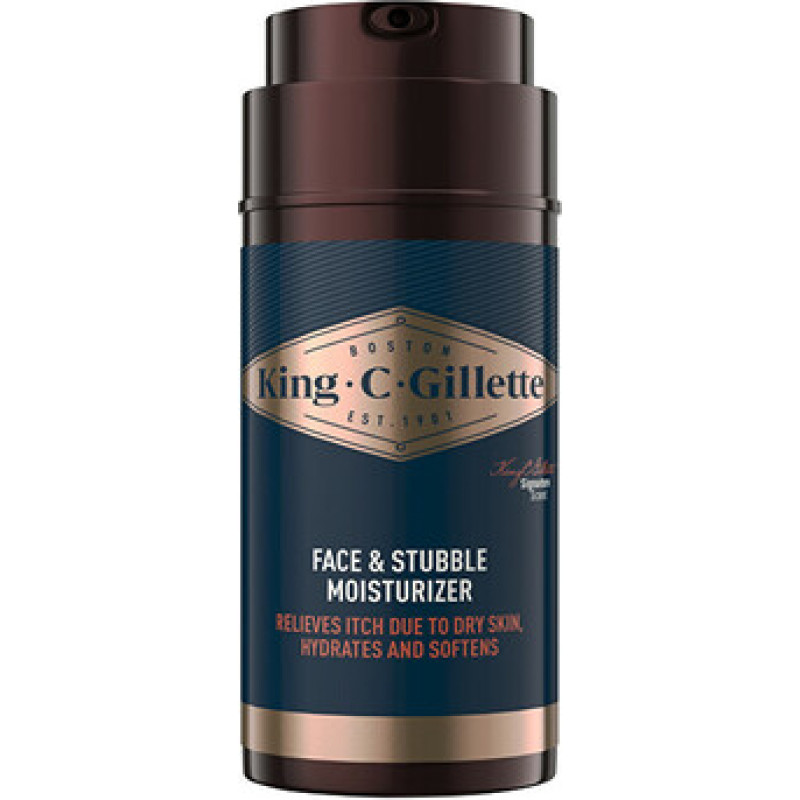 Gillette King C. Face & Stubble Moisturizer - Face and Stubble Hydrating Cream.