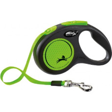Flexi Inerces pavada suņiem - Trixie Flexi New NEON, tape leash, M: 5 m, neon green
