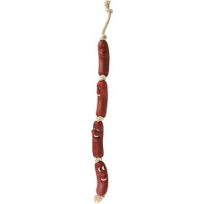 Trixie Rotaļlieta suņiem : Trixie Snack toy Sausage chain of 4 with sound 75cm
