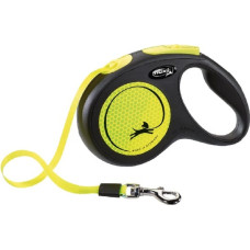Flexi Inerces pavada suņiem - Trixie Flexi New CLASSIC Neon, tape leash, XS: 3 m, black|neon