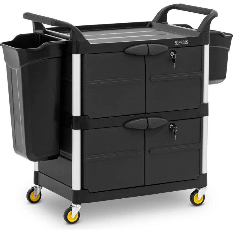 Ulsonix Viesnīcas uzkop&scaron;anas ratiņi, aizslēdzami, 85 x 47 x 102 cm