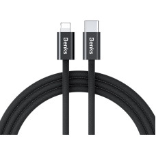 BenksCable D46 - Type C to Lightning - PD 27W 3A 2 metres black