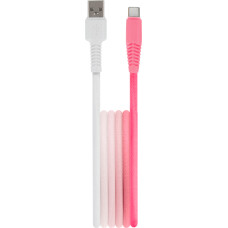 Setty cable USB - USB-C 1,5 m 3A KGA-C-1.5320 white-pink gradient