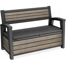 Keter Uzglabāšanas sols Deco Garden Bench 227L Ashwood pelnu pelēks