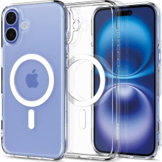 Spigen iPhone 16 Plus Ultra Hybrid Mag aizmugurējais vāciņš ar MagSafe tehnoloģiju — caurspīdīgi balts