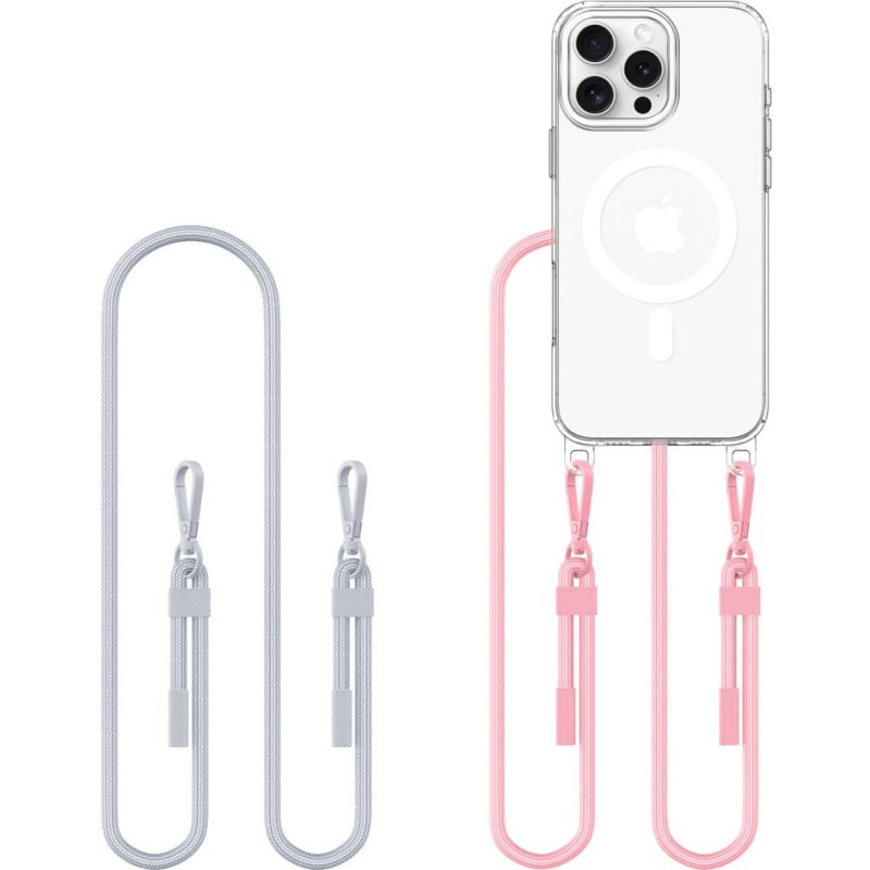TECH-PROTECT FLEXAIR CHAIN MAGSAFE IPHONE 16 PRO GREY & PINK