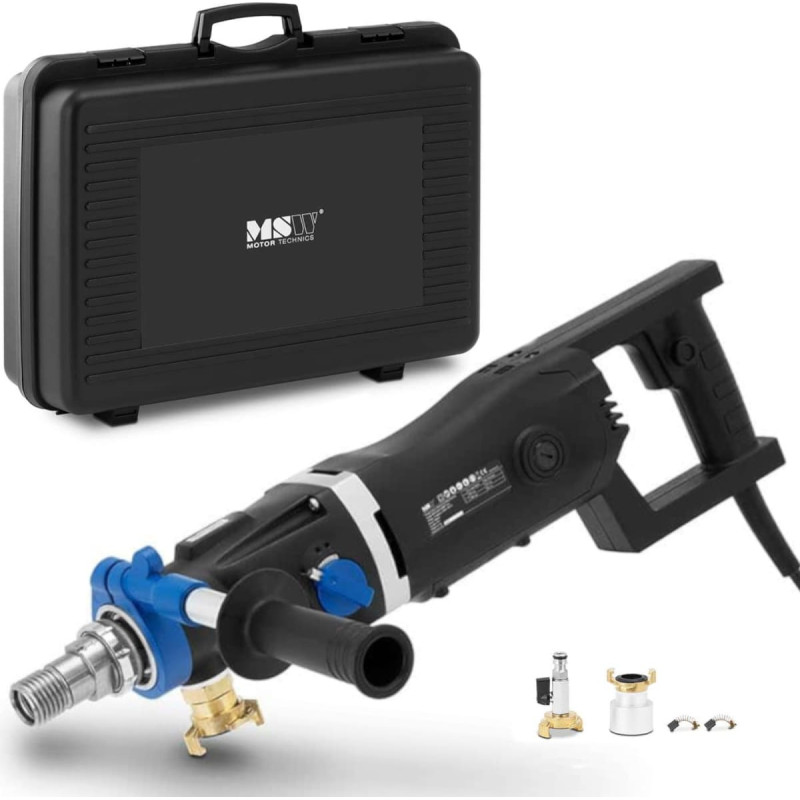 MSW Dimanta caurumzāģis betonam 1300 apgr./min 2200 W - komplekts