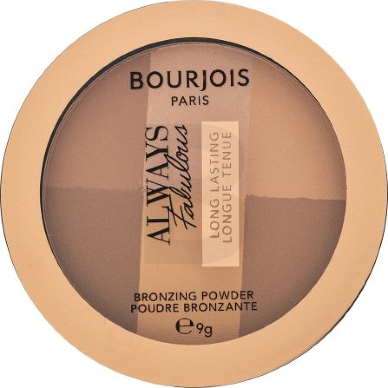 Bourjois Always Fabulous Ilgnoturīgs bronzējošs pūderis Bronzējošs pūderis 001 Medium 9 g