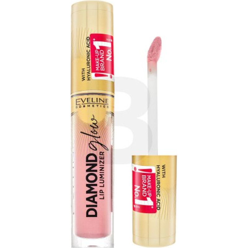 Eveline Diamond Glow Lip Luminizer lesk na rty 03 Caramel Ice Cream 4,5 ml