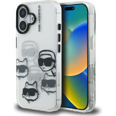 Case Karl Lagerfeld IML Multi K&C Head   Pattern for iPhone 16 transparent