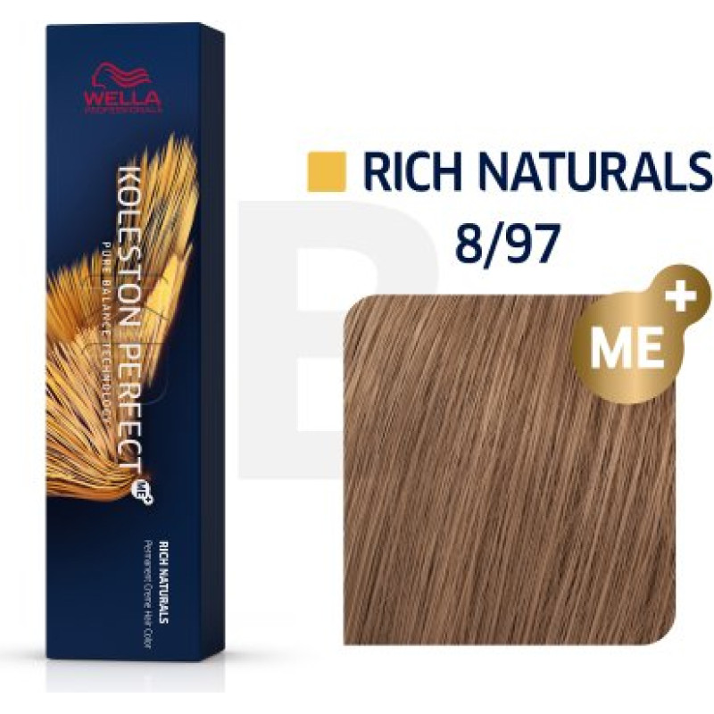 Wella Professionals Koleston Perfect Me+ Rich Naturals profesionāla permanentā matu krāsa 8|97 60 ml