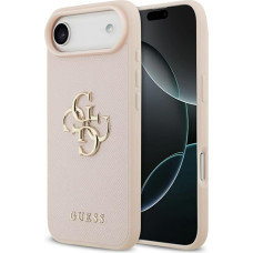 Etui Guess Grained Big 4G & Classic Logo  do iPhone Air różowy