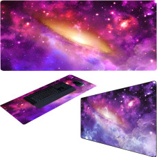 Retoo Spēļu galda peles paliktnis XXL 80 x 40 cm - kosmosa rozā