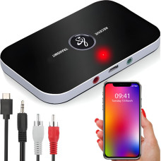 Retoo Bluetooth raidītājs-uztvērējs/raidītājs audio pārraidī&scaron;anai, 3,5 mm RCA ligzda