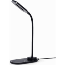 Galda lampa Gembird Desk Lamp with Wireless Charger Black 8716309125987