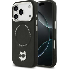 Karl Lagerfeld Choupette Pin MagSafe Case for iPhone 17 Pro Max Black