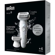 Braun Silk-epil 9 9-041  Silver  40 tweezers  MicroGrip  Battery  100 - 240 V  50|60 Hz