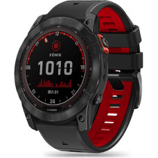 Tech-Protect Garmin Fenix 3 / 5X / 3HR / 5X Plus / 6X / 6X Pro / 7X pulksteņa siksniņa - melna un sarkana