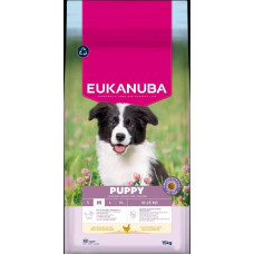 Eukanuba Sausa barība kucēniem - Eukanuba Puppy Medium Chicken, 15 kg