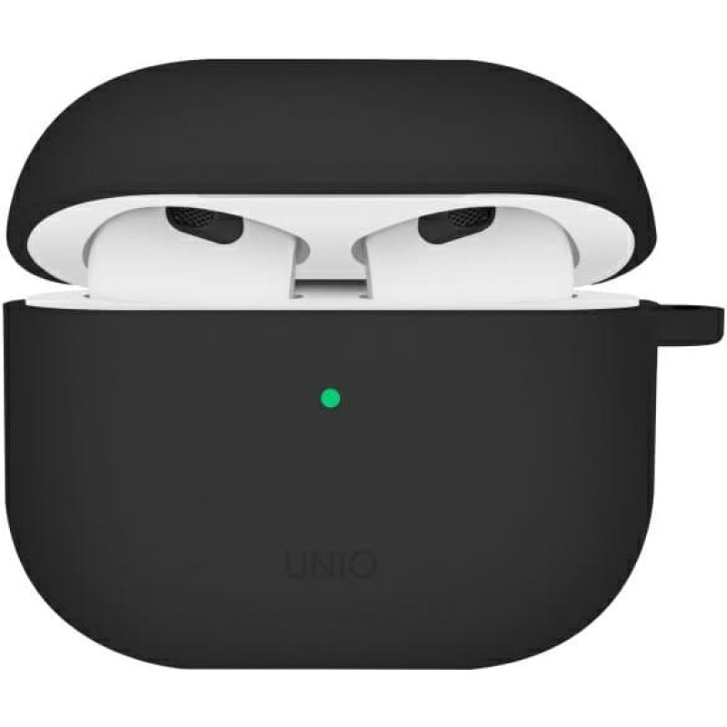 UNIQ case Nexo AirPods 4 + Ear Hooks Silicone black