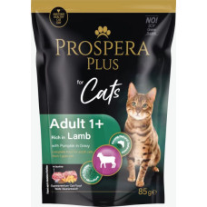 Prospera Plus Konservi kaķiem - Prospera Plus, Cat Pouch Adult 1+, Lamb and Pumpkins, 85 g