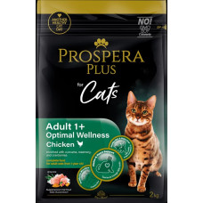 Prospera Plus Barība kaķiem – Prospera Plus Adult 1+ Chicken Optimal Wellness, 2 kg