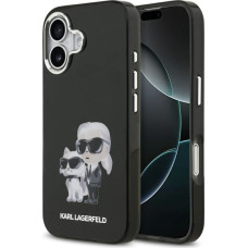Karl Lagerfeld IML Aquarelle Karl & Choupette & Logo MagSafe Case for iPhone 17 Black