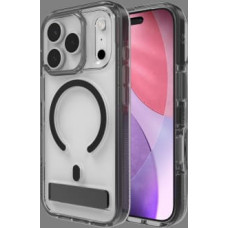 Zagg Santa Cruz Snap KS MagSafe Case with Stand for iPhone 17 Pro - Clear and Black