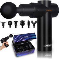 Neo-Sport Ķermeņa masāžas pistoles masieris ar 6 stiprinājumiem NS-504 melns