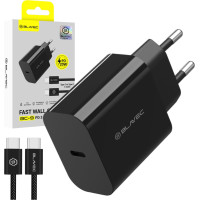 Blavec Wall charger BC-9 - Type C - PD 20W 3A with Type C to Type C cable (TCBC9-CB203A+CC) black