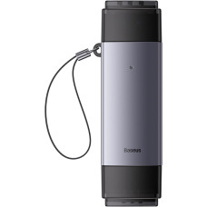 Baseus SD TF USB-A USB-C atmiņas kar&scaron;u lasītājs - pelēks