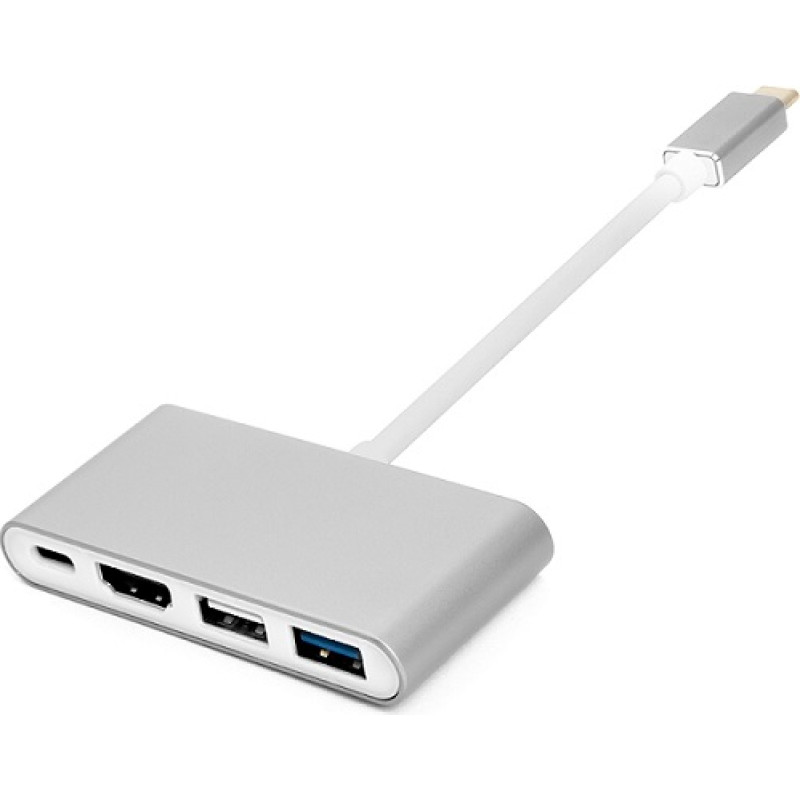 EXD Adapteris Type-C (M) - HDMI, 4xUSB 2.0/3.0, Type-C (F)