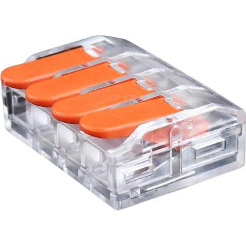 Hismart Savienojo&scaron;ais savienotājs ar sviru, 4x 0.5-6.0mm&sup2;, 41A, 450V, 20 gab.