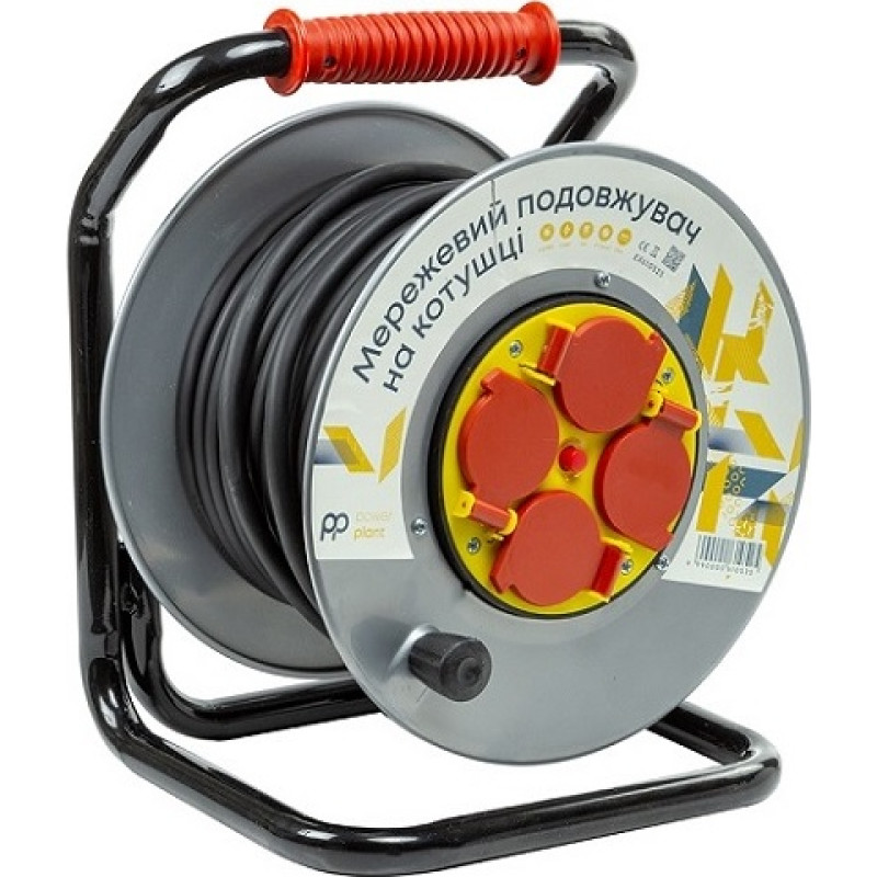 EXD Pagarinātājs ar spoli 25m, 4 rozetes, 3x2.5mm2