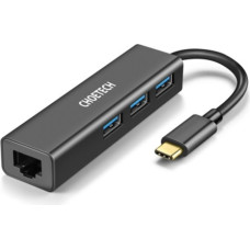 Choetech Adapteris CHOETECH USB Type-C uz 1x RJ-45, 3x USB Type-A
