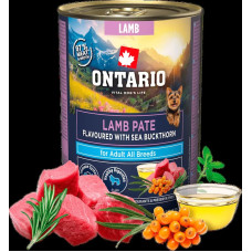 Ontario Konservi suņiem - Ontario Adult Lamb Pate with Sea Buckthorn Flavor 400g