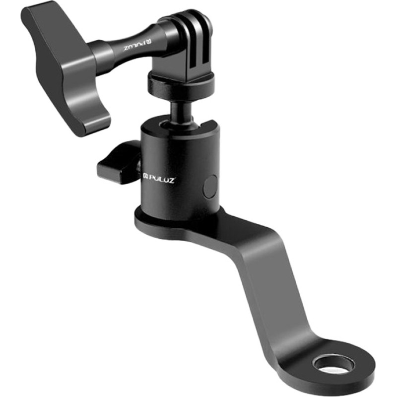 PULUZ Aluminum Motorcycle Mirror Camera Mount (Black)