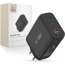 Tech-Protect NC240W-GaN 4-Port 240W Wall Charger - Black