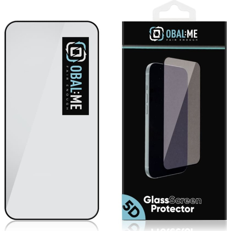 Obal:me 5D Glass Screen Protector for Xiaomi Redmi Note 15 Pro+ 5G|Poco M8 Pro 5G Black