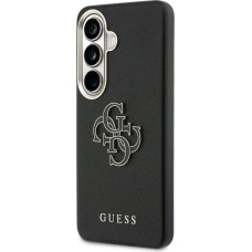 Guess PU 4G Resin Metal Logo Case for Samsung Galaxy S26+ Black