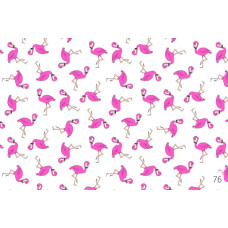 Aizkars gatavs zeķturiem 160x250 1435E balti rozā flamingo 76N