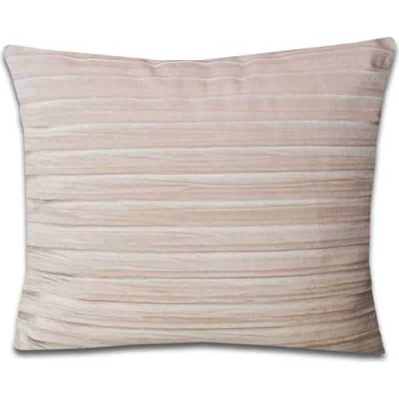 Dekoratīvā spilvendrāna 40x40 Venus reljefs bēšs rievotais velūrs