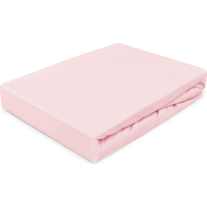 Džersijai pieguļošs palags 220x200 006 pūderrozā krāsā
